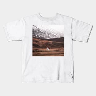 Picturesque Church in Winter North Iceland Kids T-Shirt